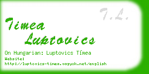 timea luptovics business card